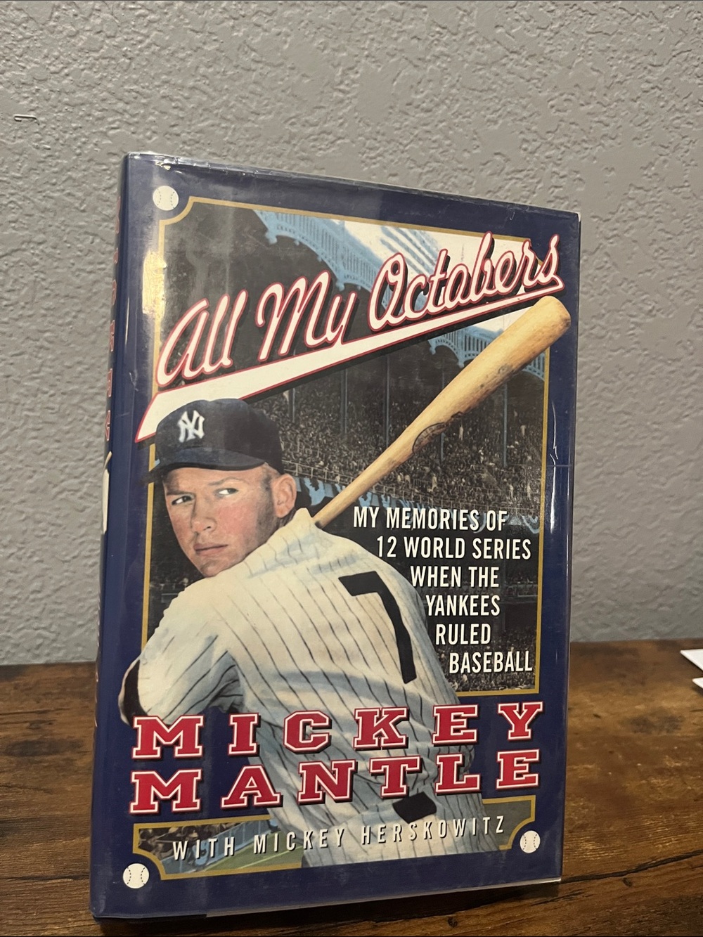 Micke Mantle All My Octobers Hardcover Book - Blue Cover